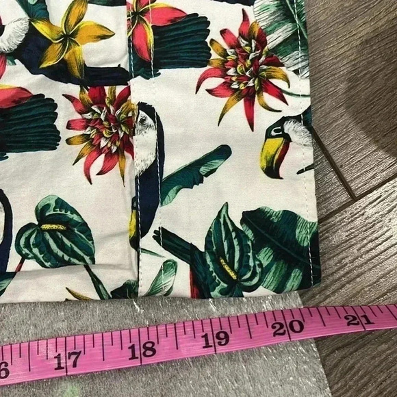 [L]DJAB For Simons Tropical Toucan  Bird Print L/S Button Down Shirt-NWOT - Picture 11 of 13